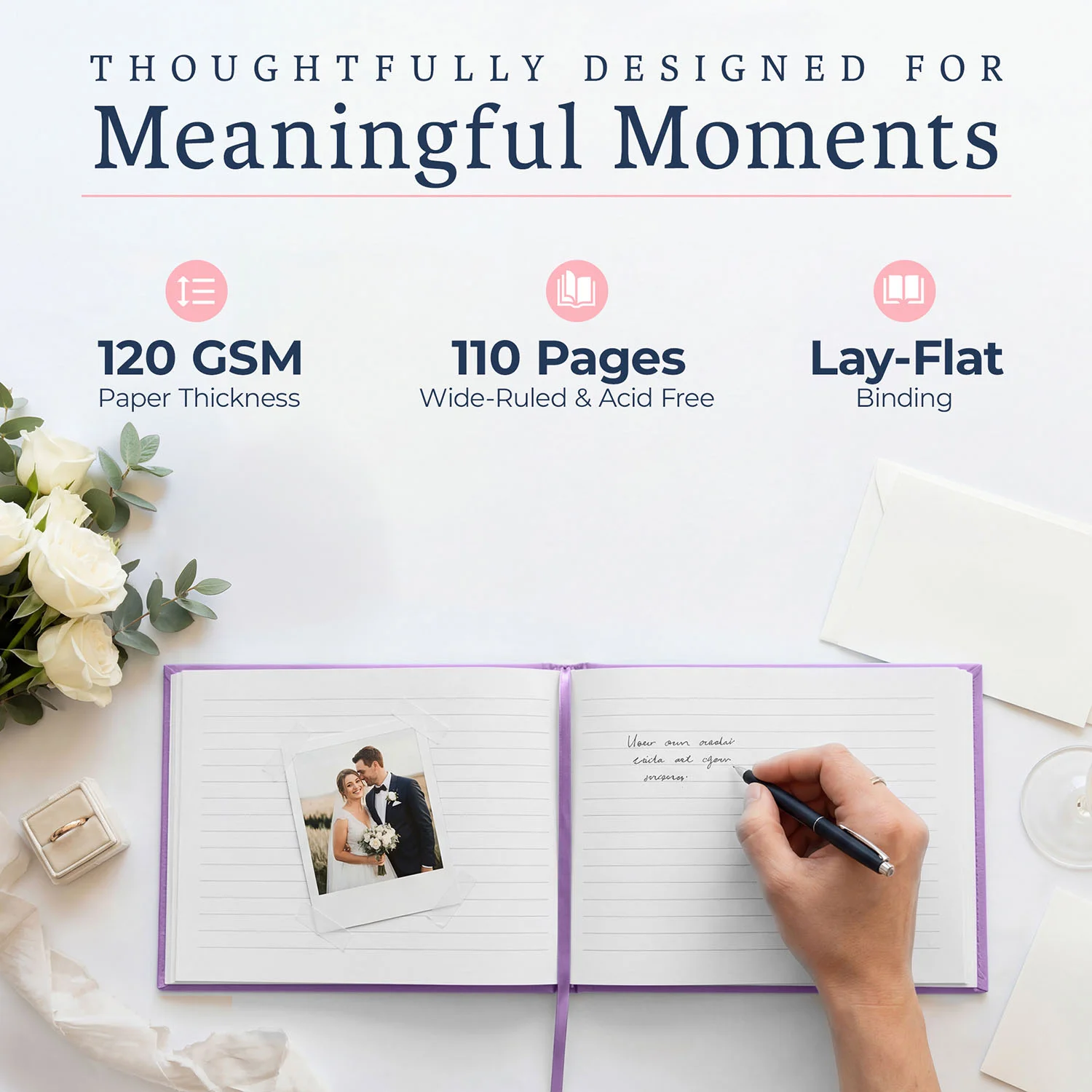 All Occasion Guestbook - Lavender Purple